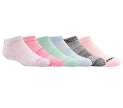 6 Pack Girls' Low Cut Color Stripe Socks