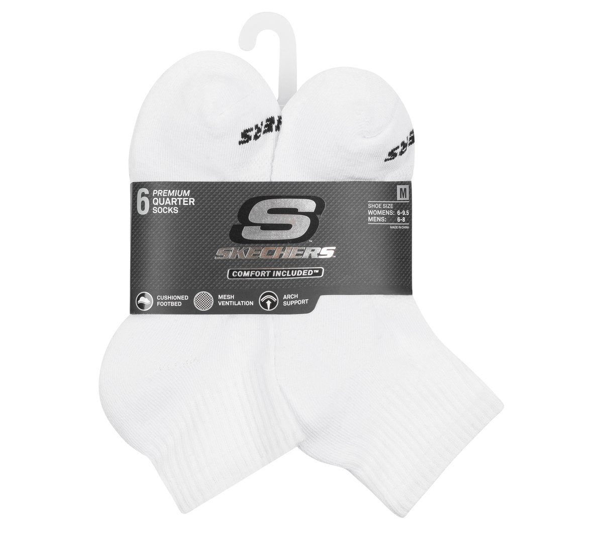 6 Pack Core Quarter Medium Socks