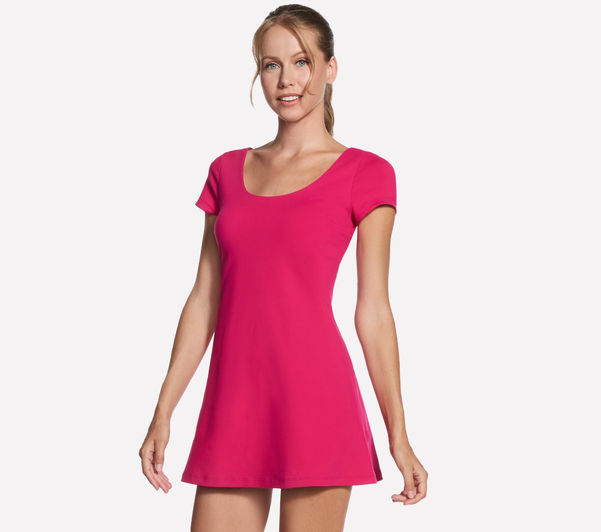 GO WALK Scoop Short Sleeve Dress