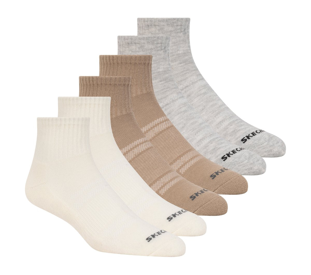6 Pack Core Quarter Large Socks