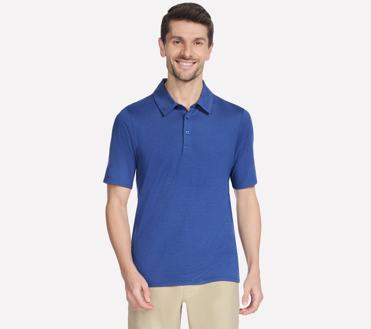 GO GOLF GO DRI All Day Stripe Polo