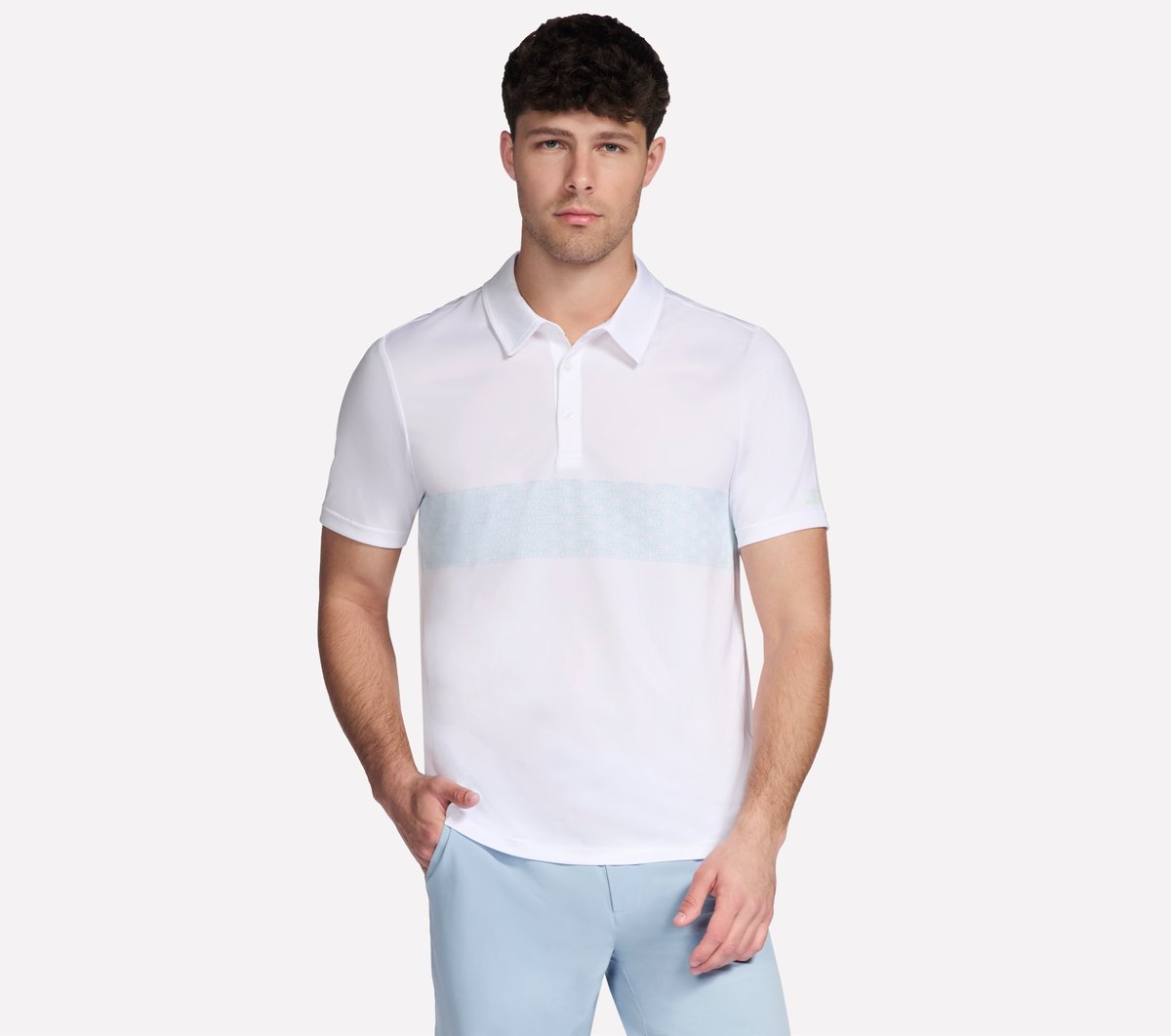 GO DRI Charge Palm Stripe Polo