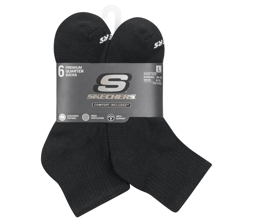 6 Pack Core Quarter Large Socks
